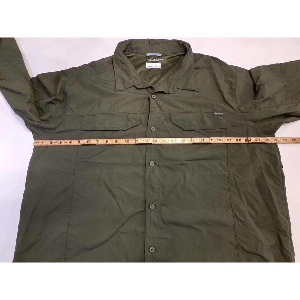 Columbia Omni Shade Shirt Mens XXL Green Button Up Fishing Hiking Outdoor Nylon - Picture 5 of 6